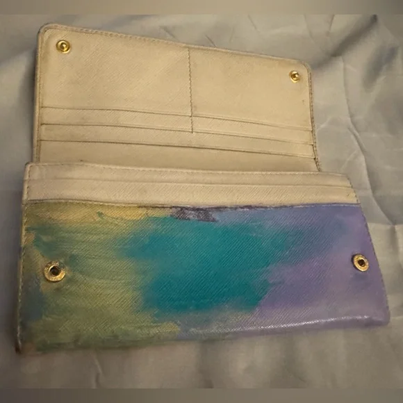 Prada handpainted Artistic Multicolor Wallet - Picture 9 of 17